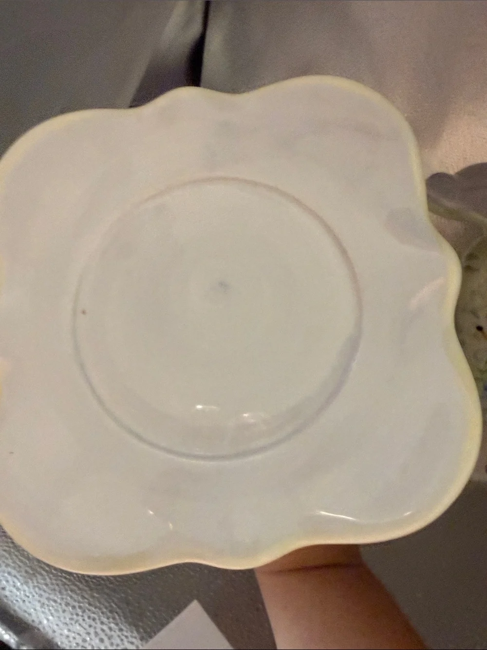 Floral and ButterflyCeramic Candle Hand Painted Pillar by Capiware